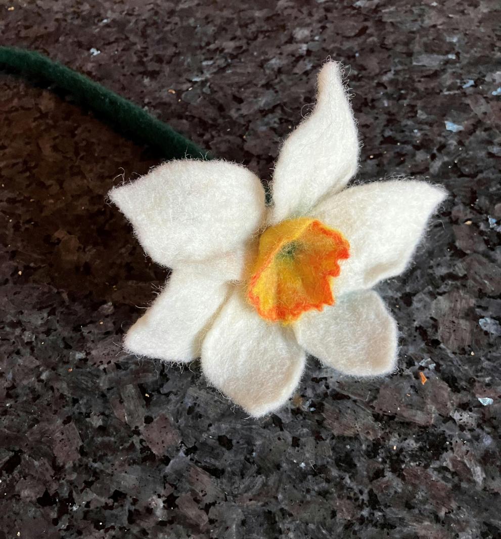 Bloemen uit vilt